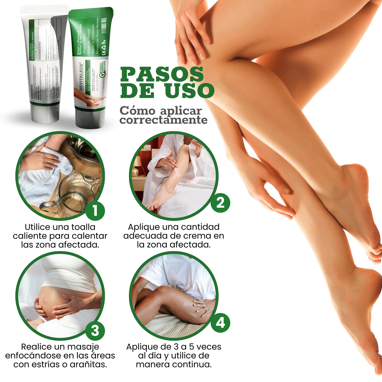 REVITALEGS® - Crema para Eliminar Venas Varices 3.87 fl. Oz