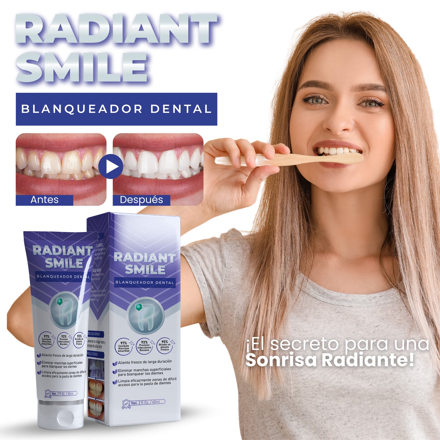 Radiant Smile® (Crema dental blanqueadora)