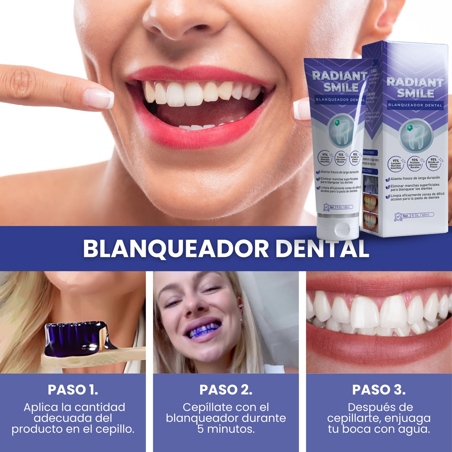 Radiant Smile® (Crema dental blanqueadora)
