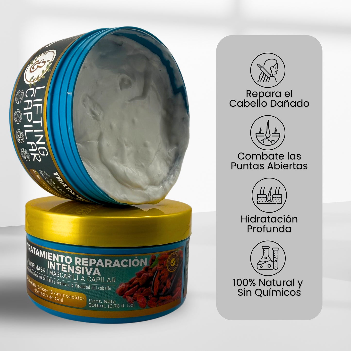 Mascarilla Capilar: Reparación e Hidratación profunda para cabello seco y dañado