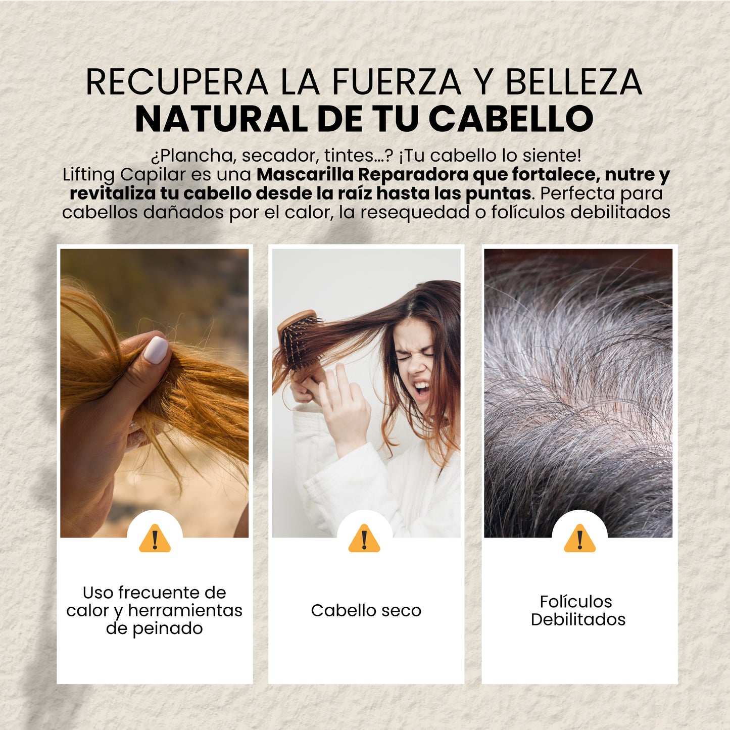 Mascarilla Capilar: Reparación e Hidratación profunda para cabello seco y dañado
