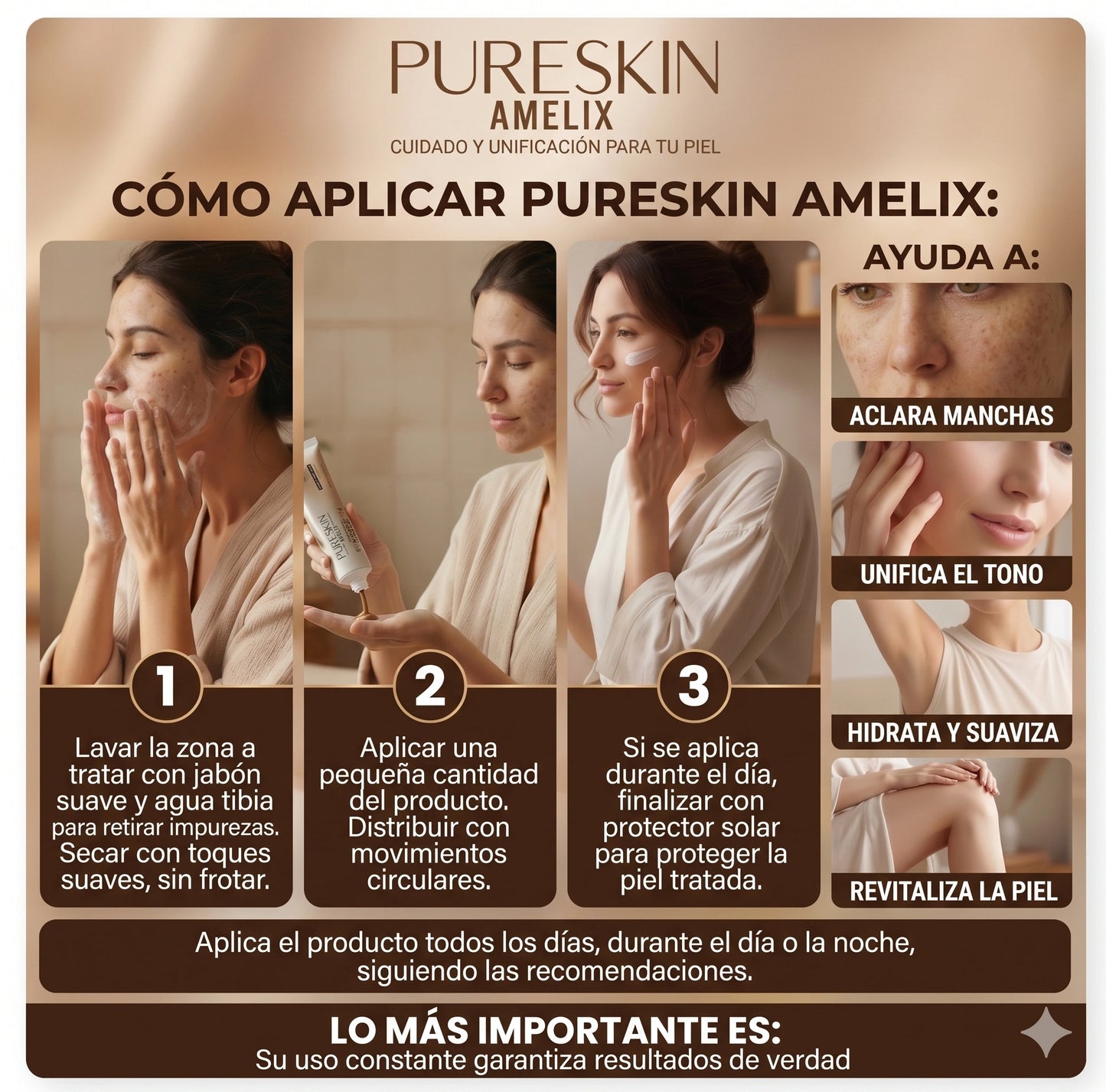 PURESKIN® Crema Antimanchas y Aclarante 2.12 fl. Oz (60g)