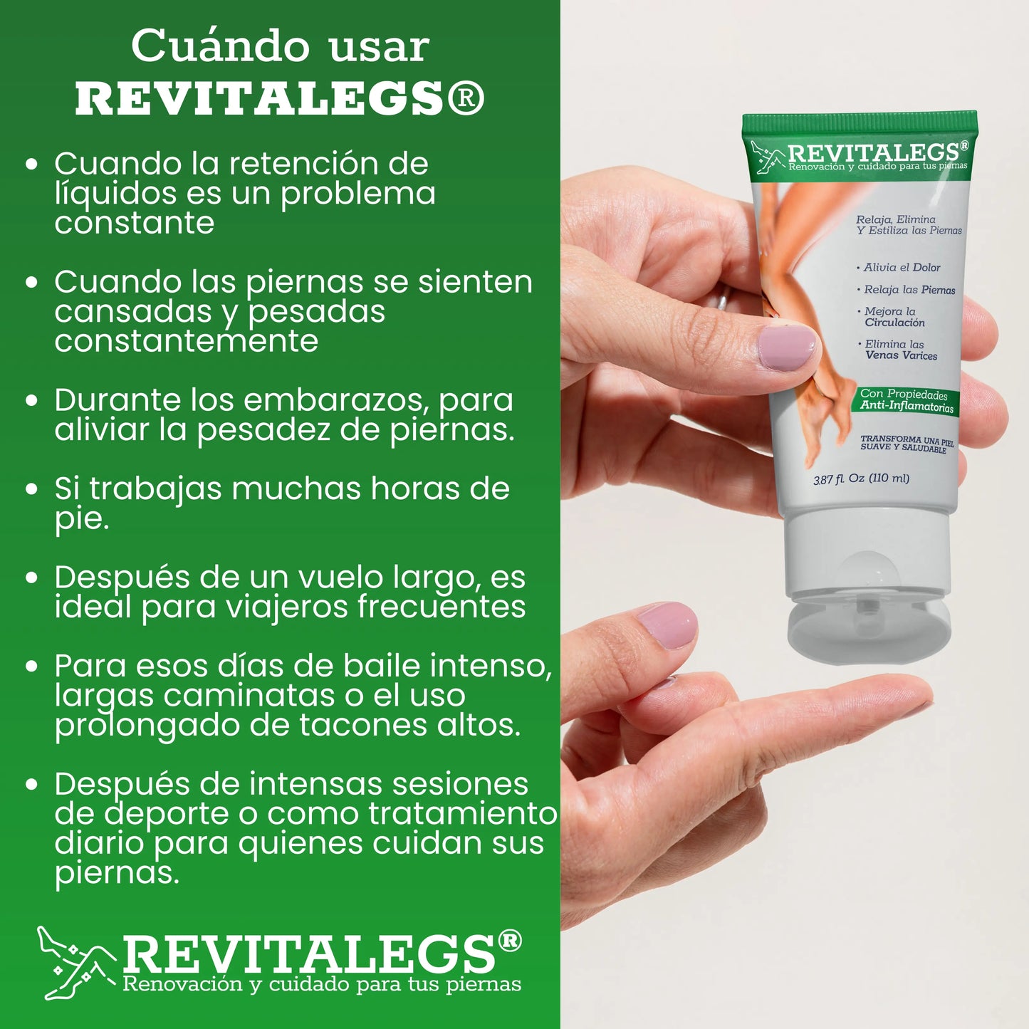 REVITALEGS® - Crema para Eliminar Venas Varices 3.87 fl. Oz