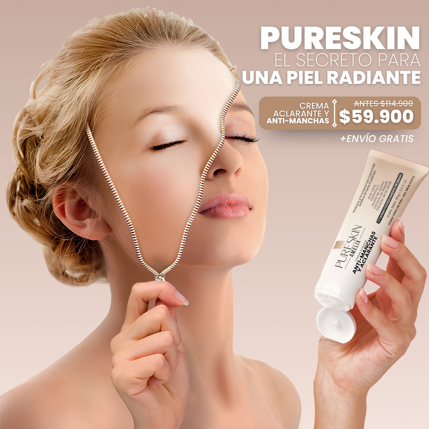 PURESKIN - Crema Antimanchas y Aclarante