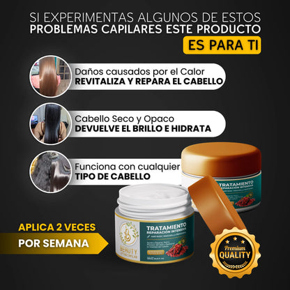 Mascarilla Capilar: Reparación e Hidratación profunda para cabello seco y dañado