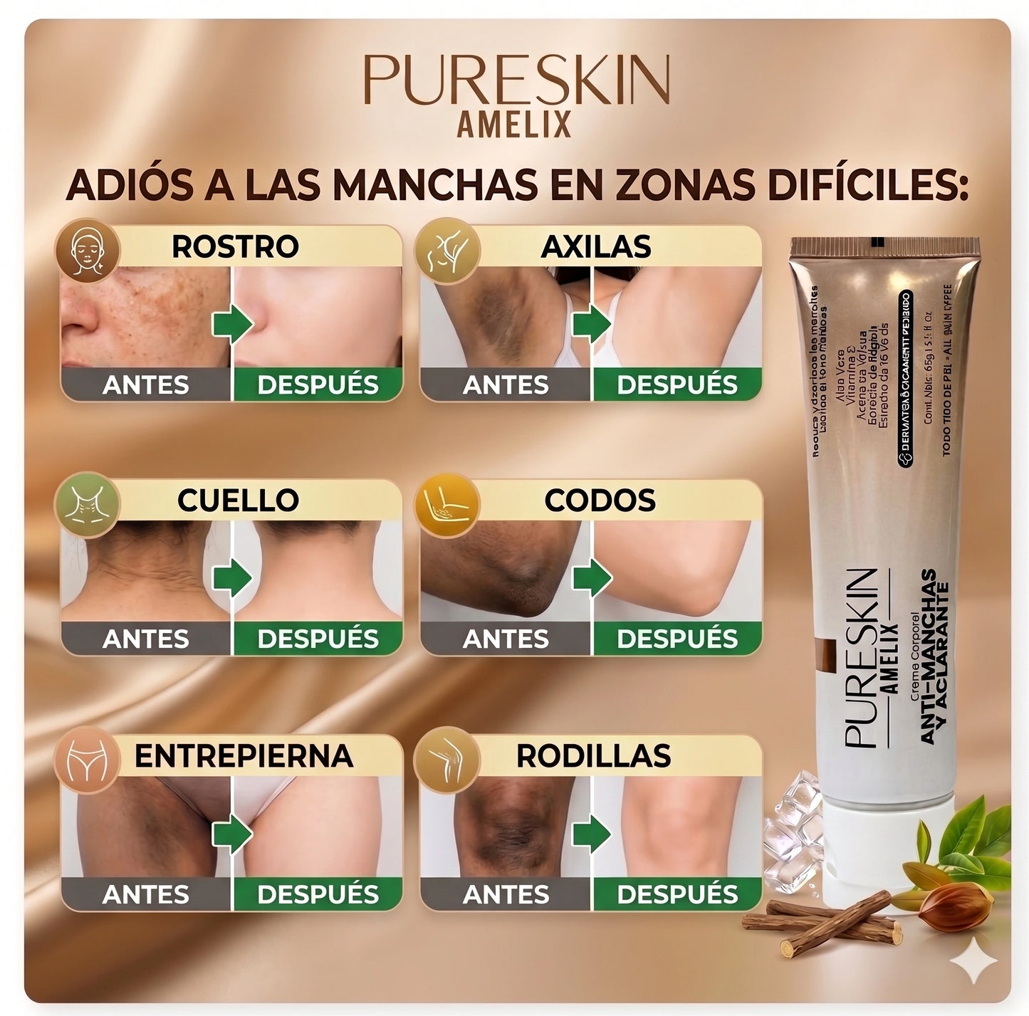 PURESKIN® Crema Antimanchas y Aclarante 2.12 fl. Oz (60g)